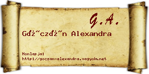 Góczán Alexandra névjegykártya