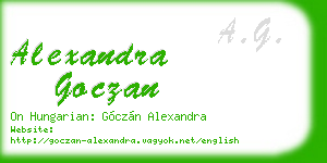 alexandra goczan business card