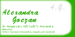 alexandra goczan business card